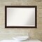 Beveled Bathroom Wall Mirror, William Mottled Bronze Narrow Frame